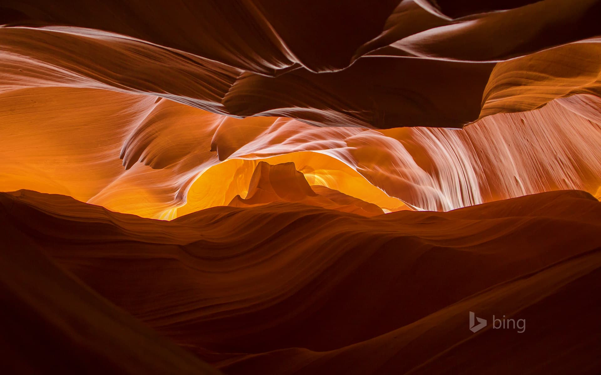 Bing Wallpaper: Upper Antelope Canyon, Navajo Tribal Park, Arizona, USA
