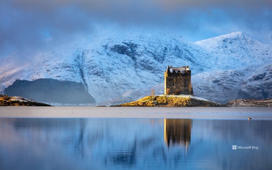 Castle Stalker on Loch Laich, Argyll, Scotland