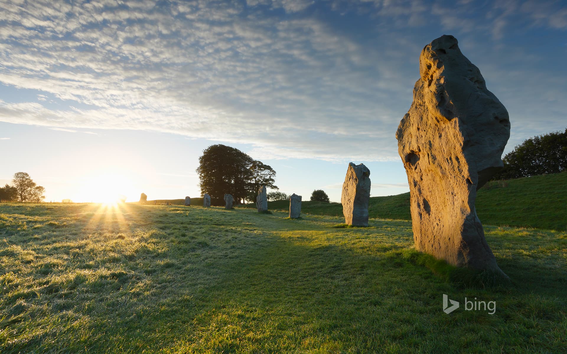 Bing Wallpaper: Neolithic standing stones are the Unesco World Heritage Site in  Avebury, Wiltshire