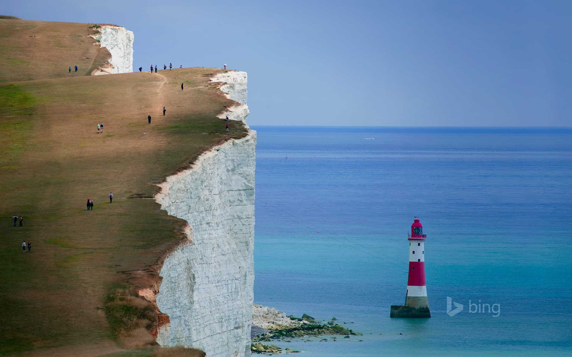 Bing Wallpaper: Cliffs and lighthouse at Beachy Head, East Sussex, England