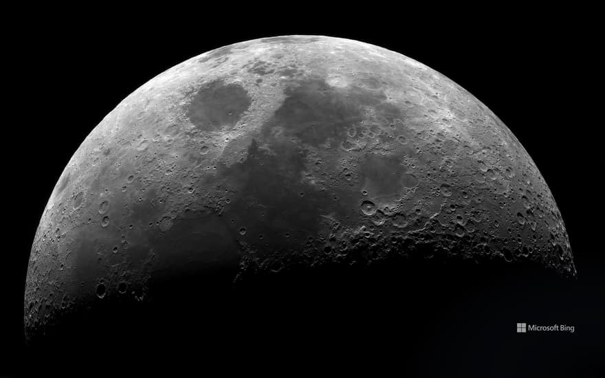 Photo of the moon's surface through a telescope