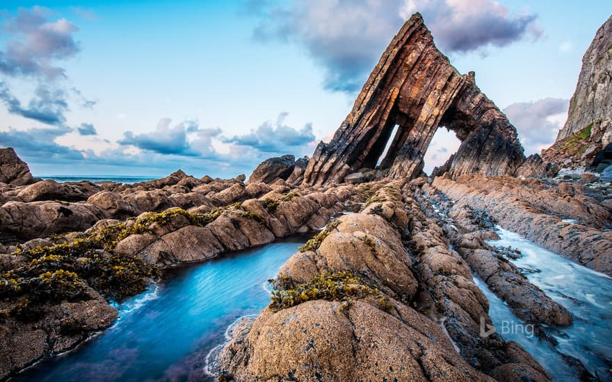 Blackchurch Rock on the North Devon coast, England