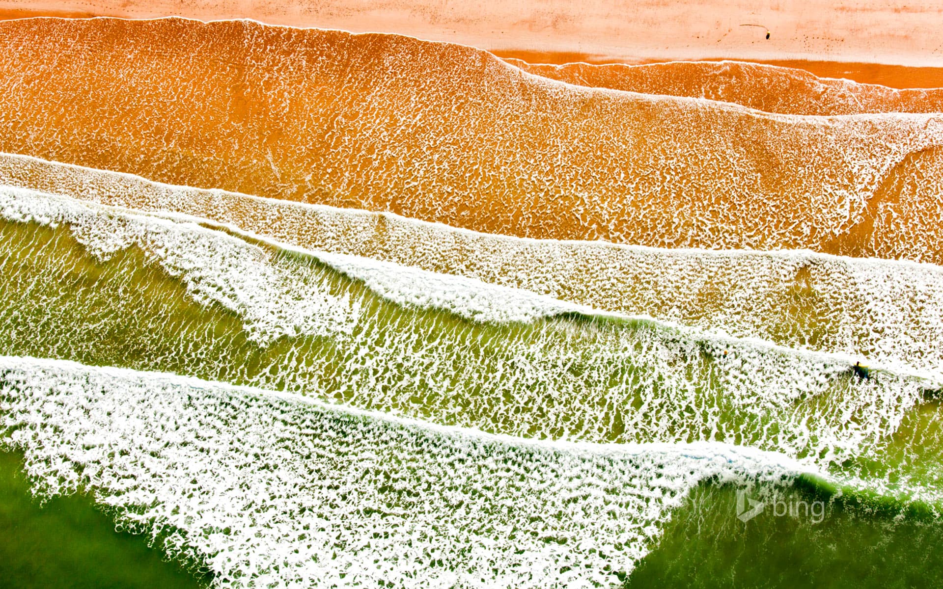 Bing Wallpaper: Aerial view of Brétignolles-sur-Mer, Vendée, Pays-de-la-Loire, France