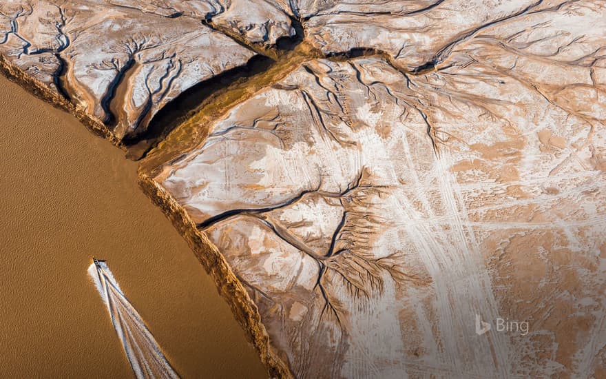 Aerial view of the Colorado River Delta in Mexico