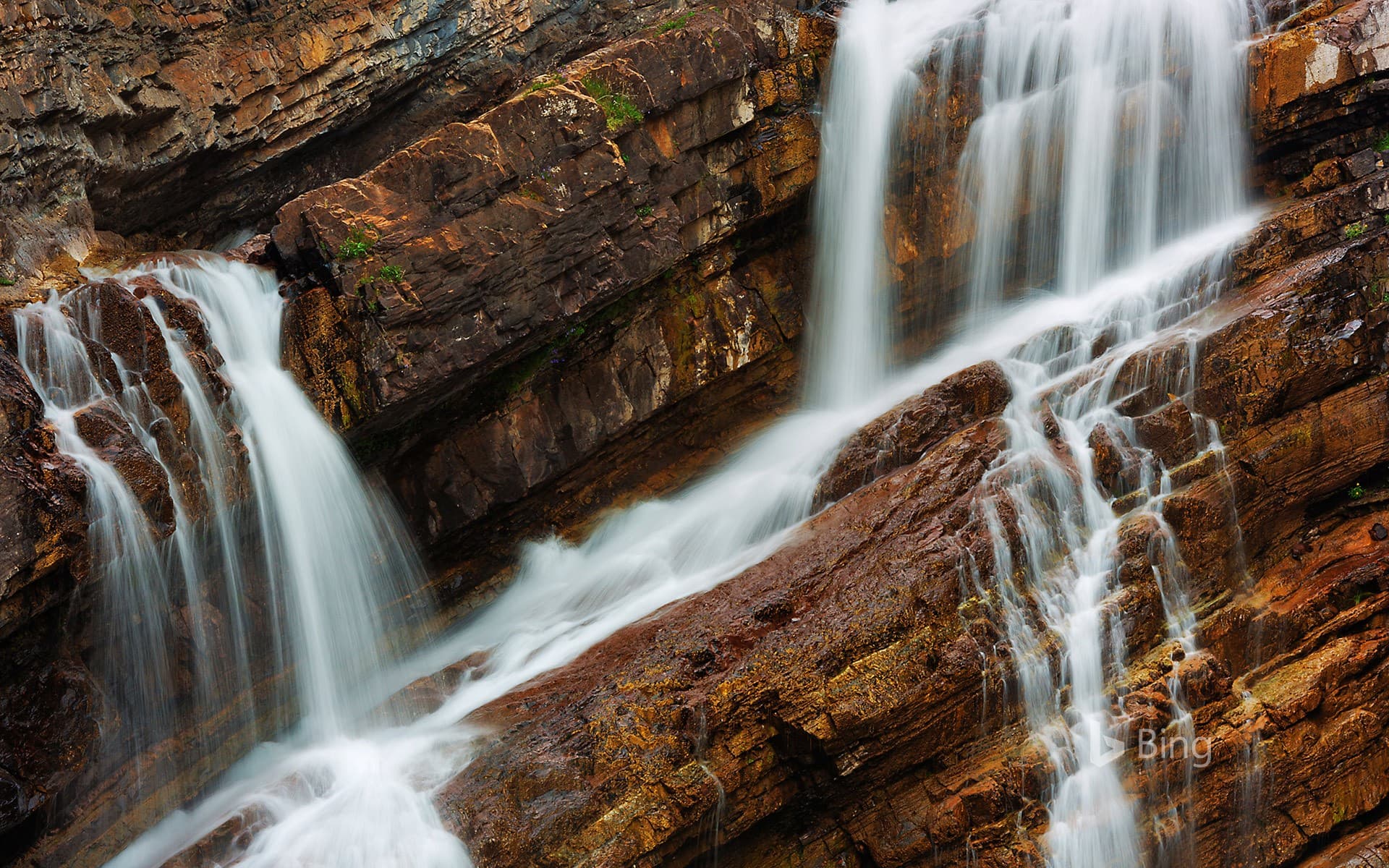 Bing Wallpaper: Cameron Falls in Waterton Lakes National Park, Alberta, Canada