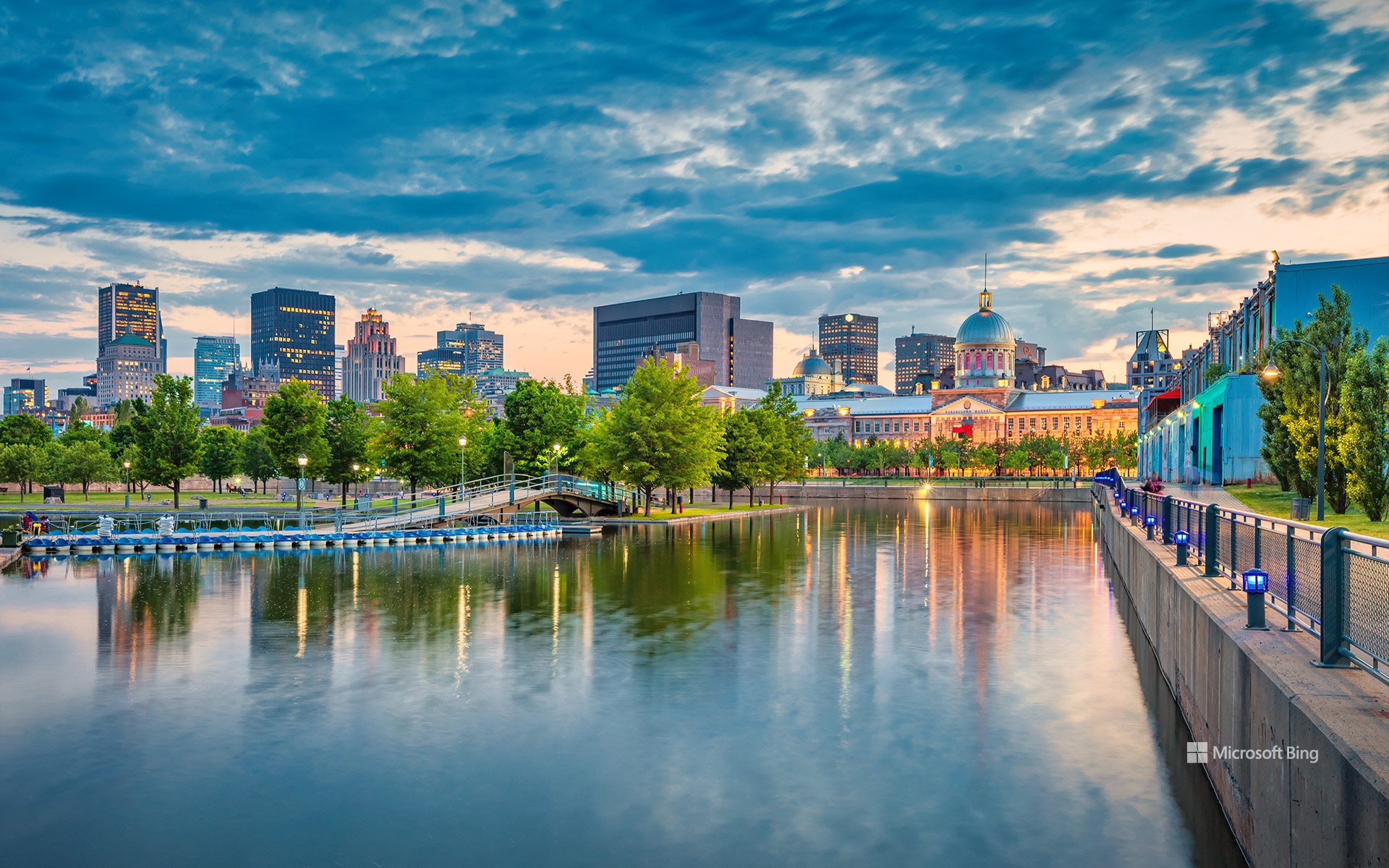 Skyline of Downtown Montreal, Quebec, Canada