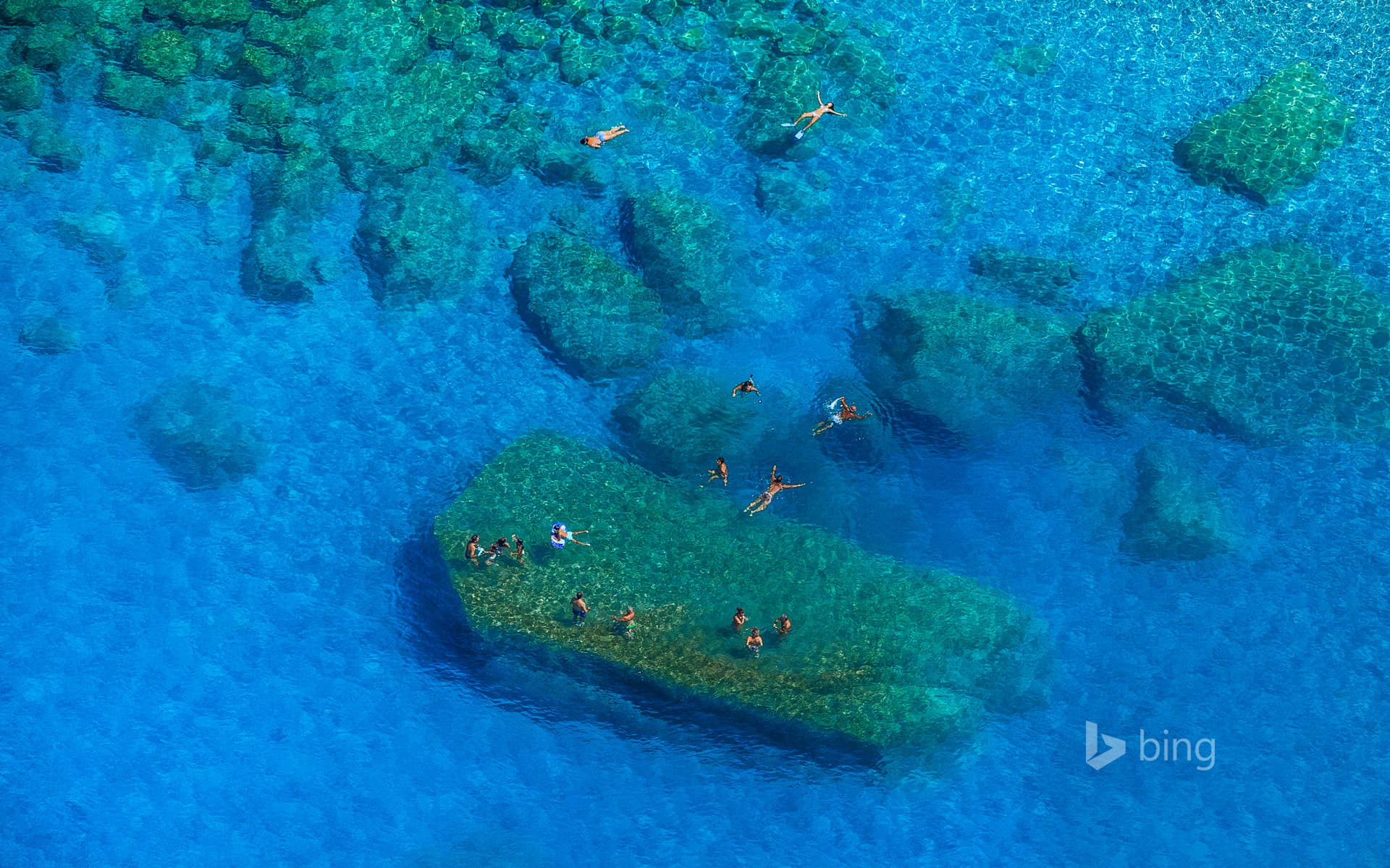 Bing Wallpaper: Tyrrhenian Sea off the coast of Capo d'Orlando, Sicily, Italy