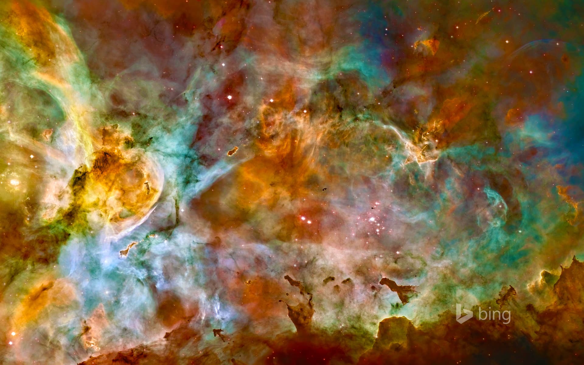 Bing Wallpaper: The Carina Nebula
