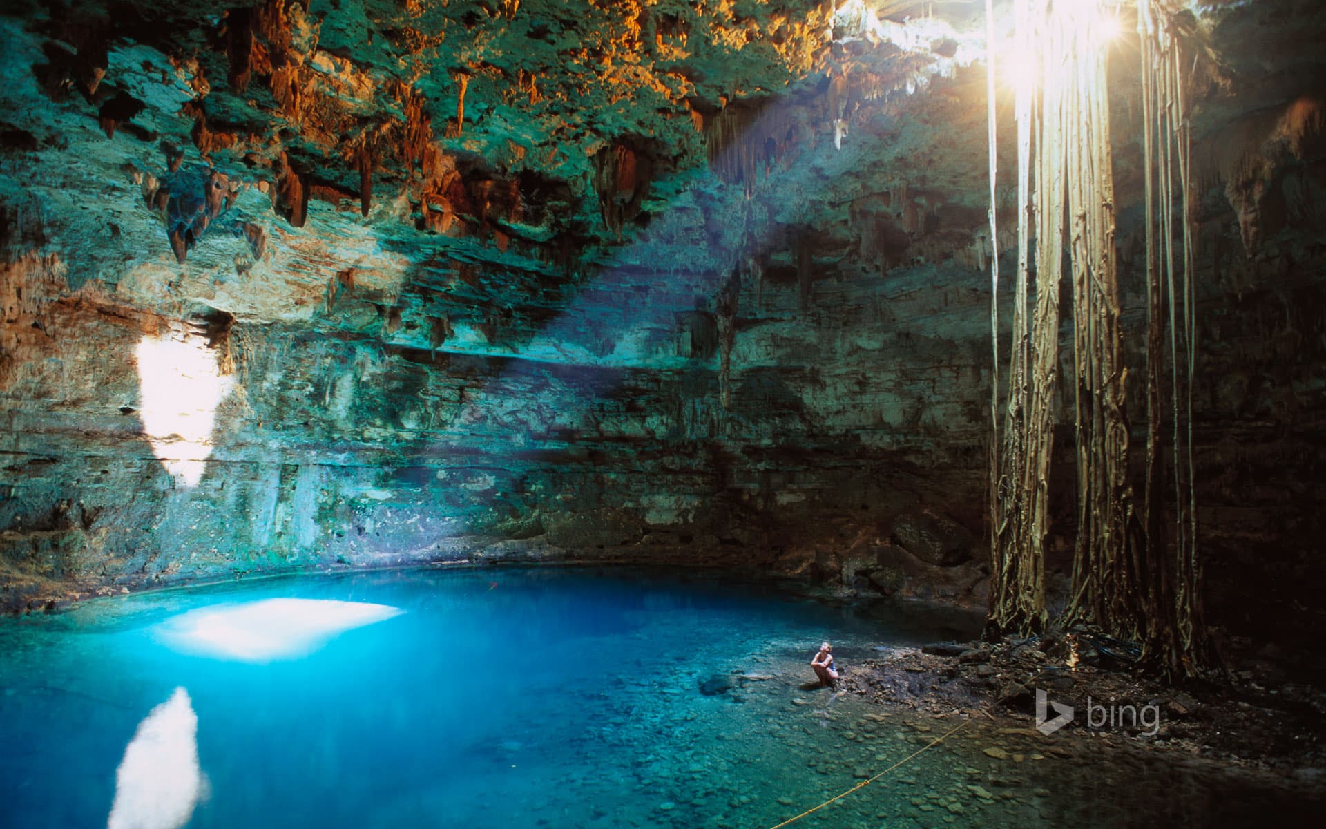 Bing Wallpaper: Cenote Samula near Valladolid, Yucatán Peninsula, Mexico