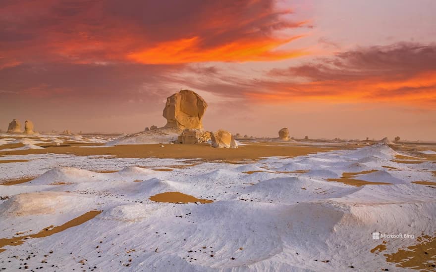 Rock formations in the White Desert, Egypt