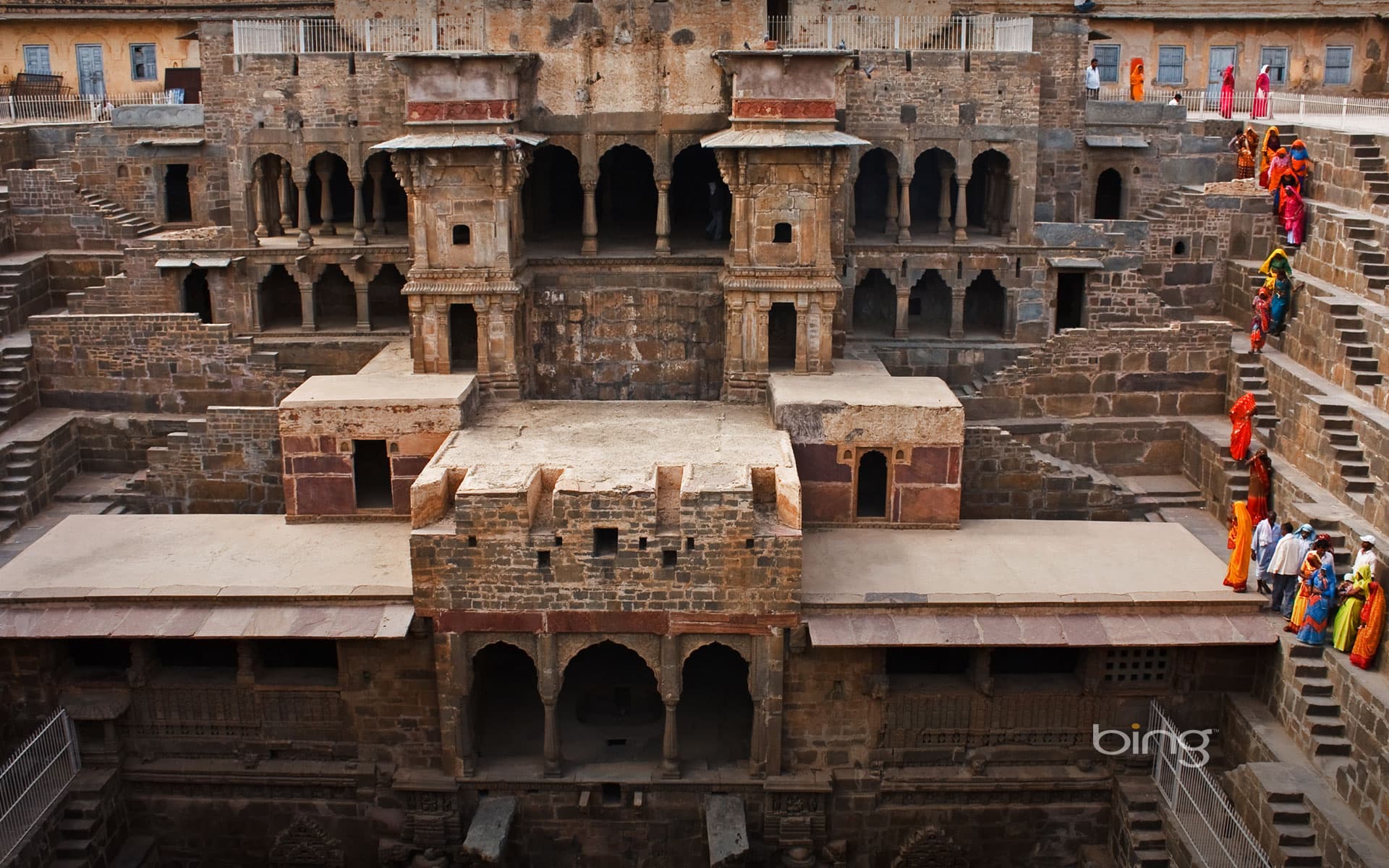 Bing Wallpaper: Chand Baori stepwell in Abhaneri, India