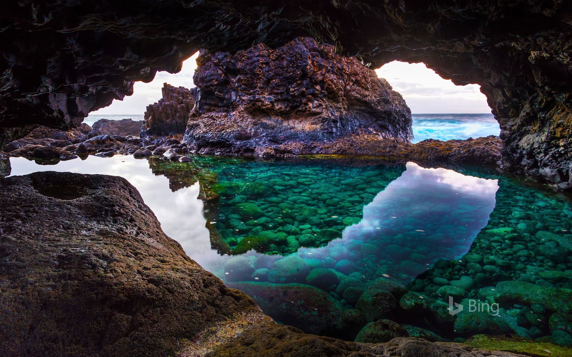 Bing Wallpaper: Cave on El Hierro Island, Canary Islands, Spain