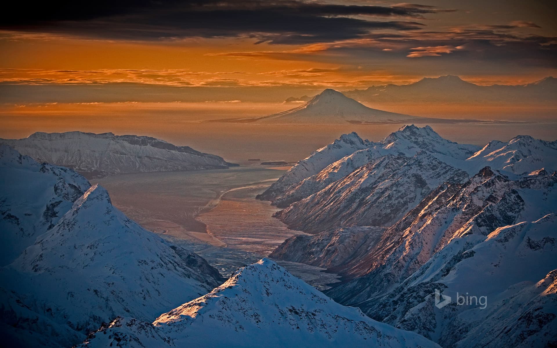 Bing Wallpaper: Chigmit Mountains and Lake Clark National Park and Preserve, Alaska