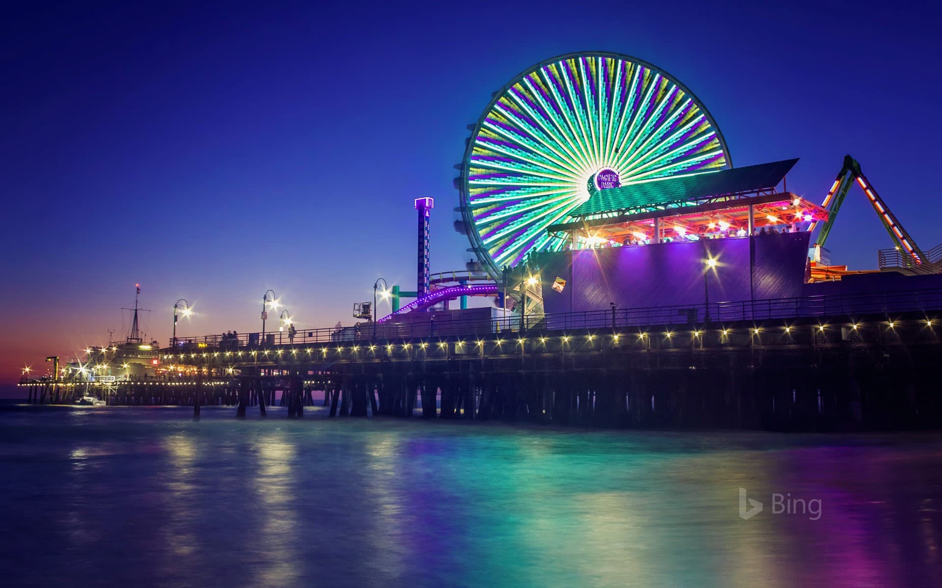 Bing Wallpaper: Santa Monica Pier in California
