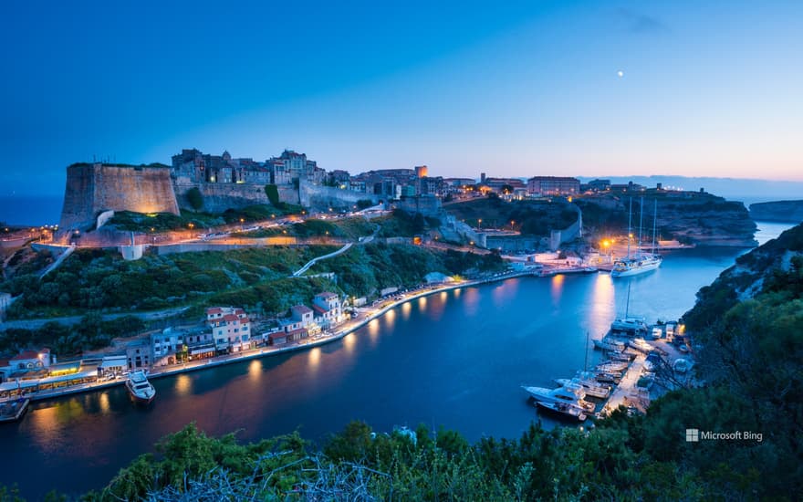The citadel in Bonifacio, Southern Corsica, France