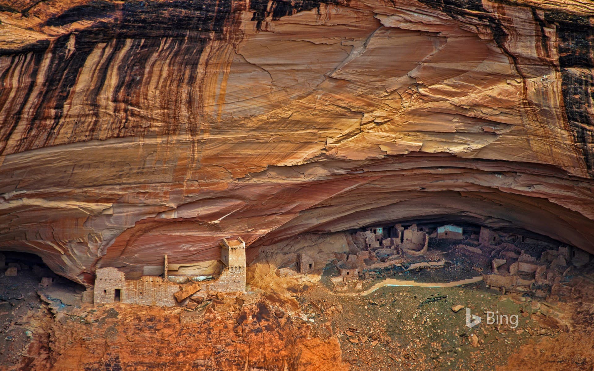 Bing Wallpaper: Cliff dwelling at Canyon de Chelly National Monument in Arizona