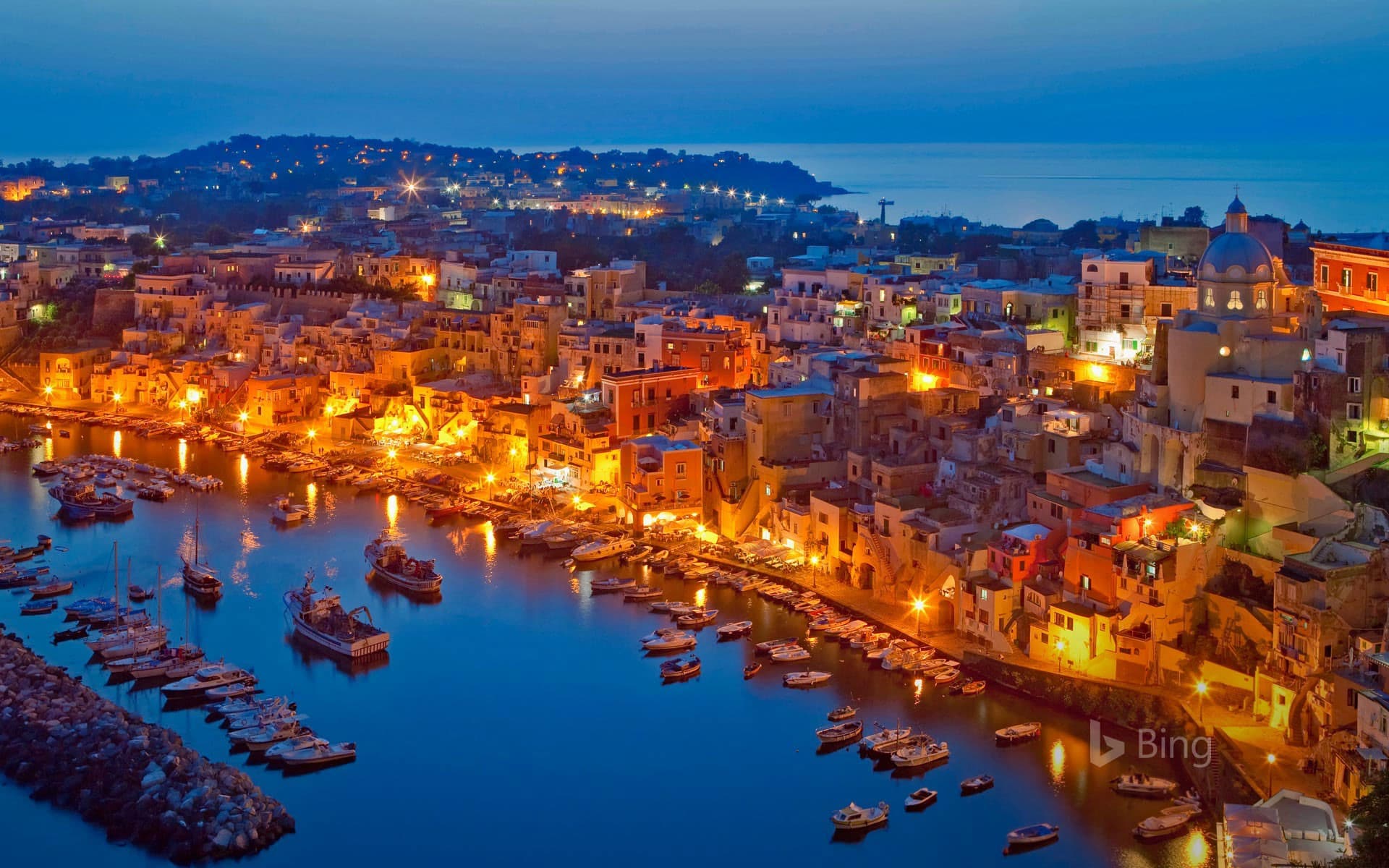 Bing Wallpaper: Procida in the Bay of Naples, Italy