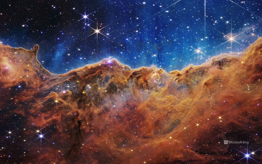 Cosmic Cliffs in the Carina Nebula