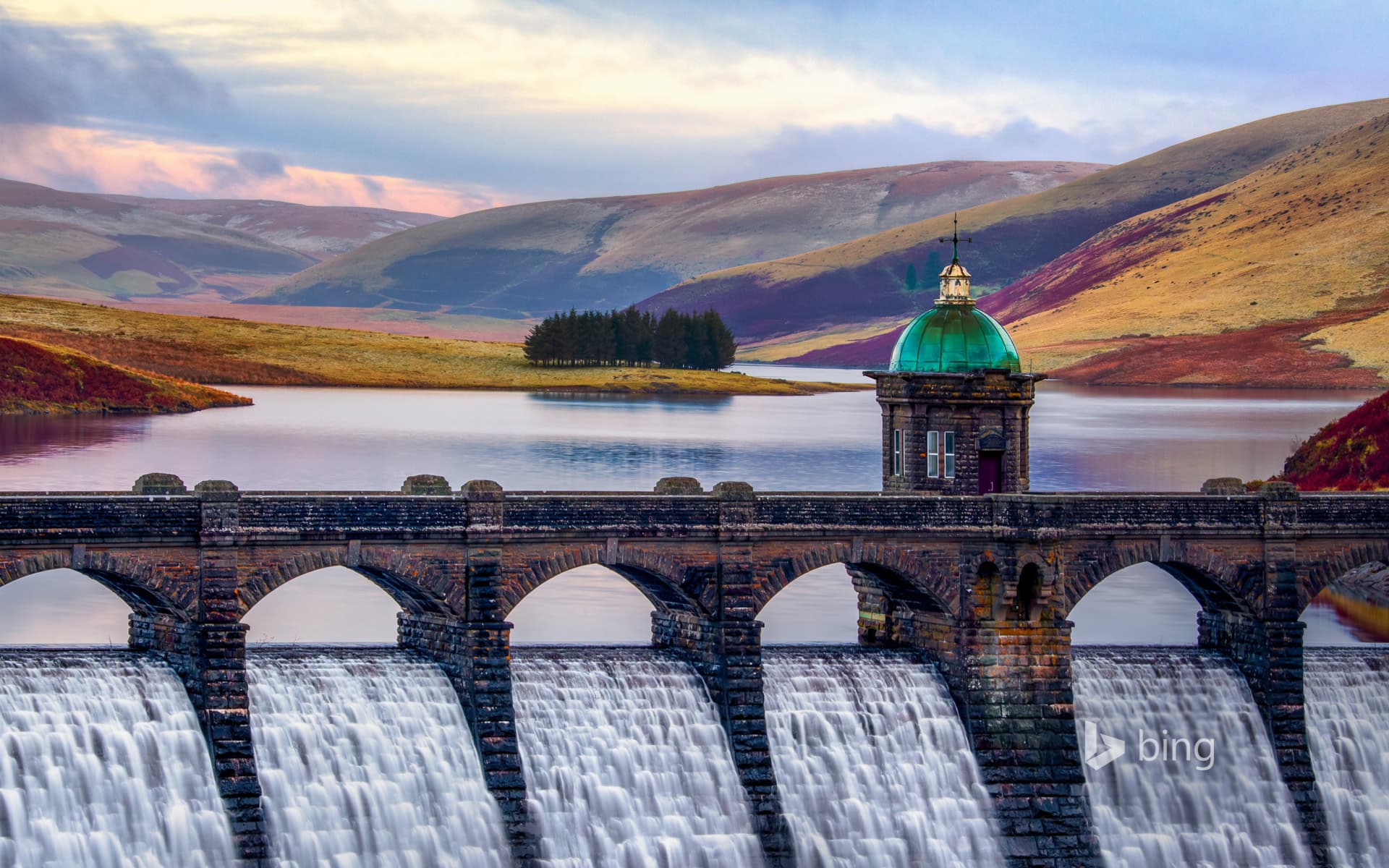Bing Wallpaper: Craig Goch Dam in the Elan Valley, Wales