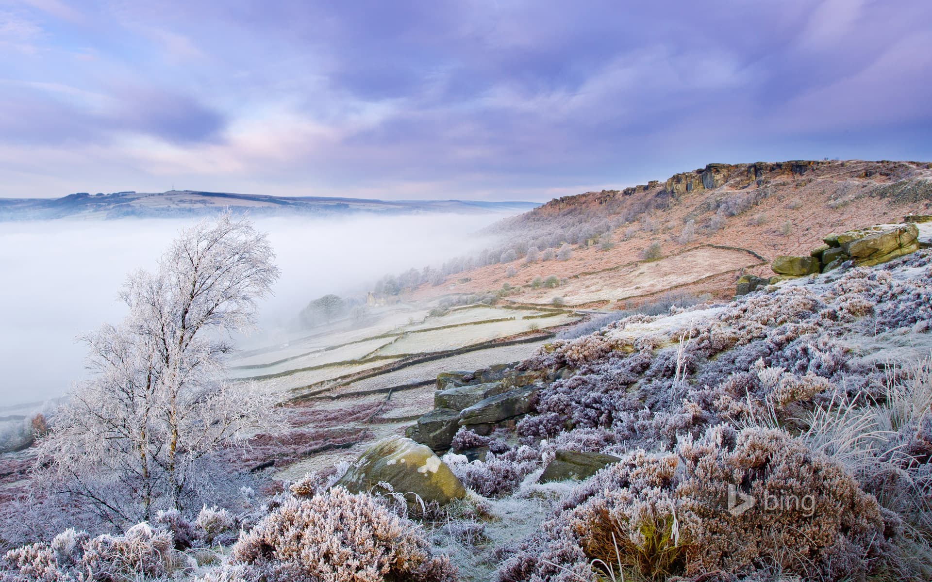 Bing Wallpaper: Curbar Edge in the Peak District, Derbyshire