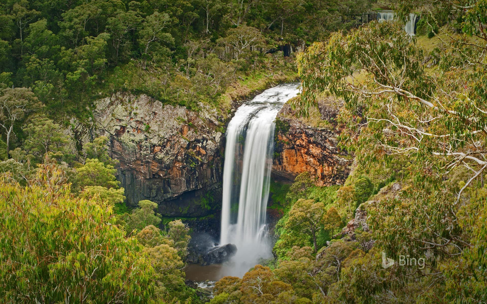 Bing Wallpaper: Ebor Falls in the Guy Fawkes River National Park of Australia