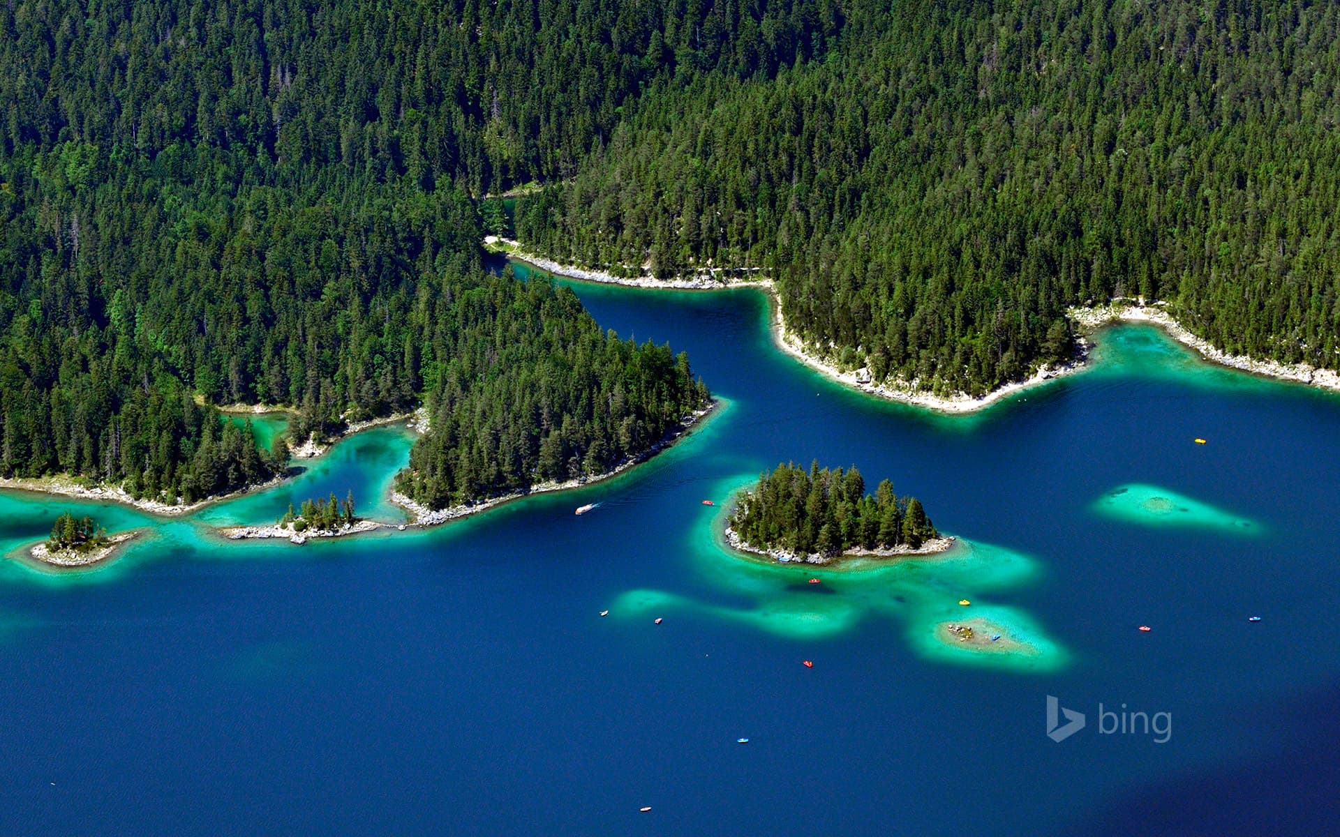 Bing Wallpaper: Eibsee, Garmisch-Partenkirchen, Bavaria, Germany