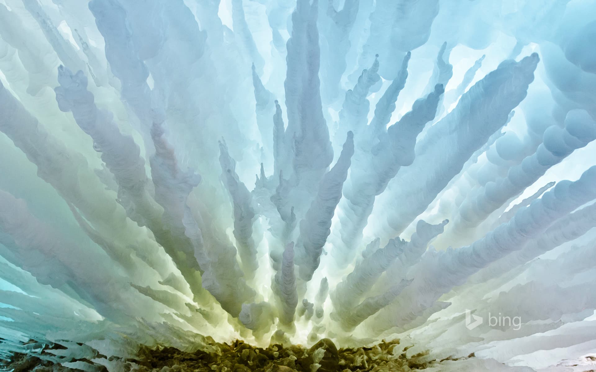 Bing Wallpaper: Icicles in the Eistobel Gorge, Allgäu, Bavaria, Germany