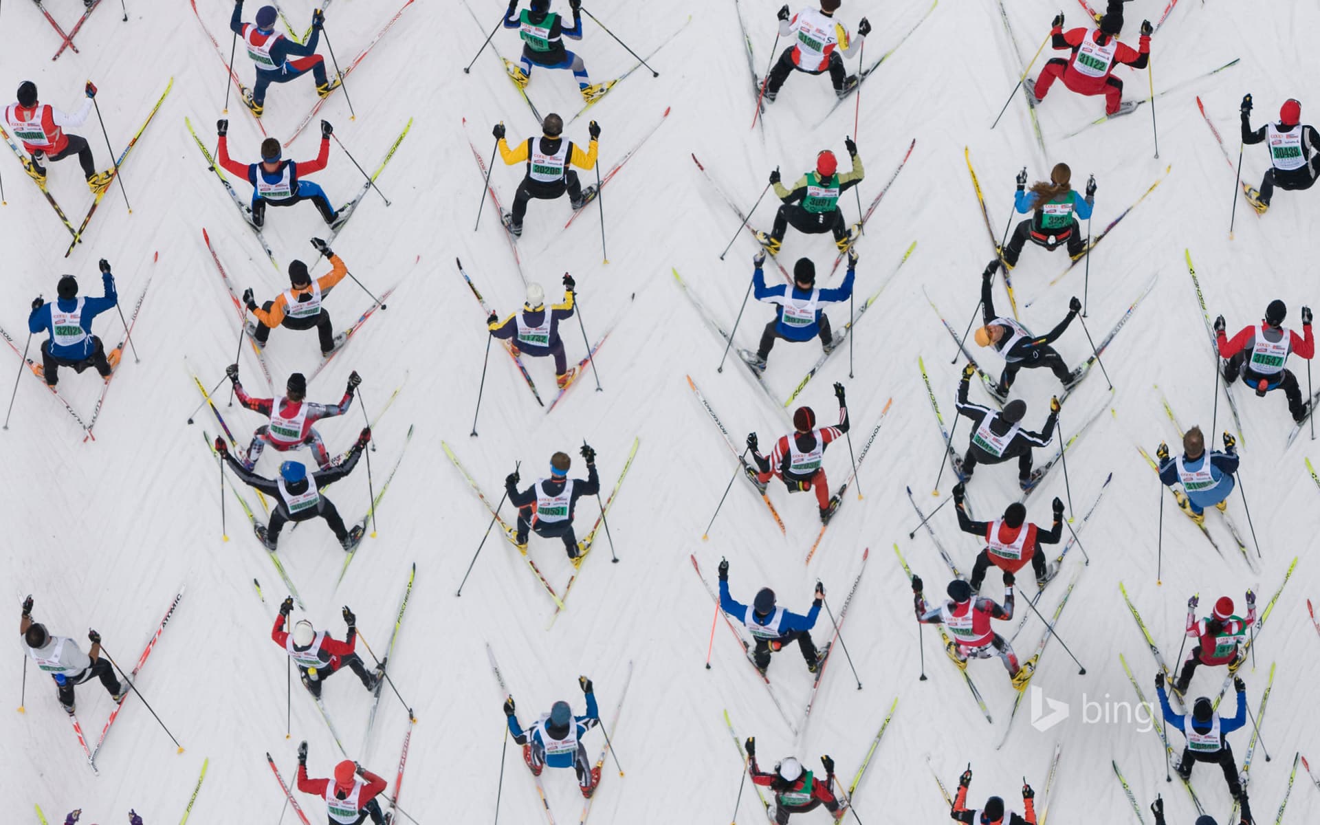 Bing Wallpaper: Engadin Skimarathon in Engadin, Switzerland
