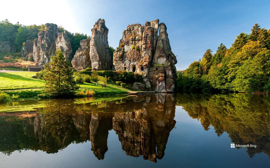 Externsteine in the Teutoburg Forest, North Rhine-Westphalia