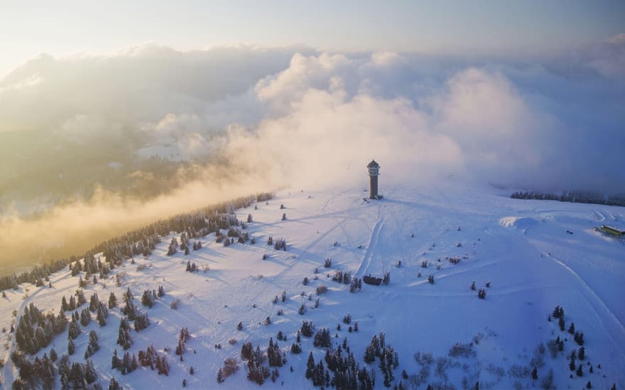 Feldberg Tower in the Black Forest, Baden-Württemberg, Germany