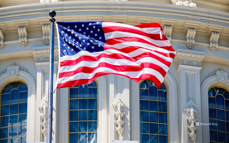 Flag display at the US Capitol, Washington, DC
