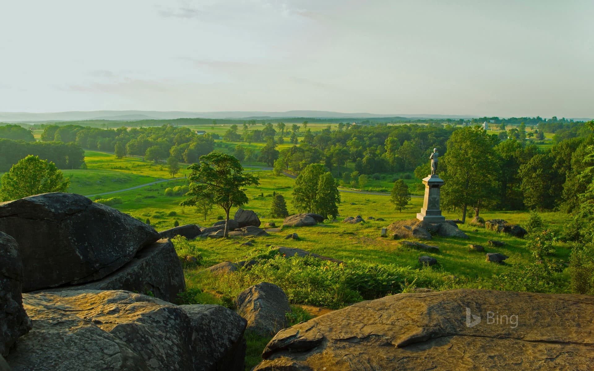 Bing Wallpaper: The monument to the 155th Pennsylvania Infantry at Gettysburg, Pennsylvania