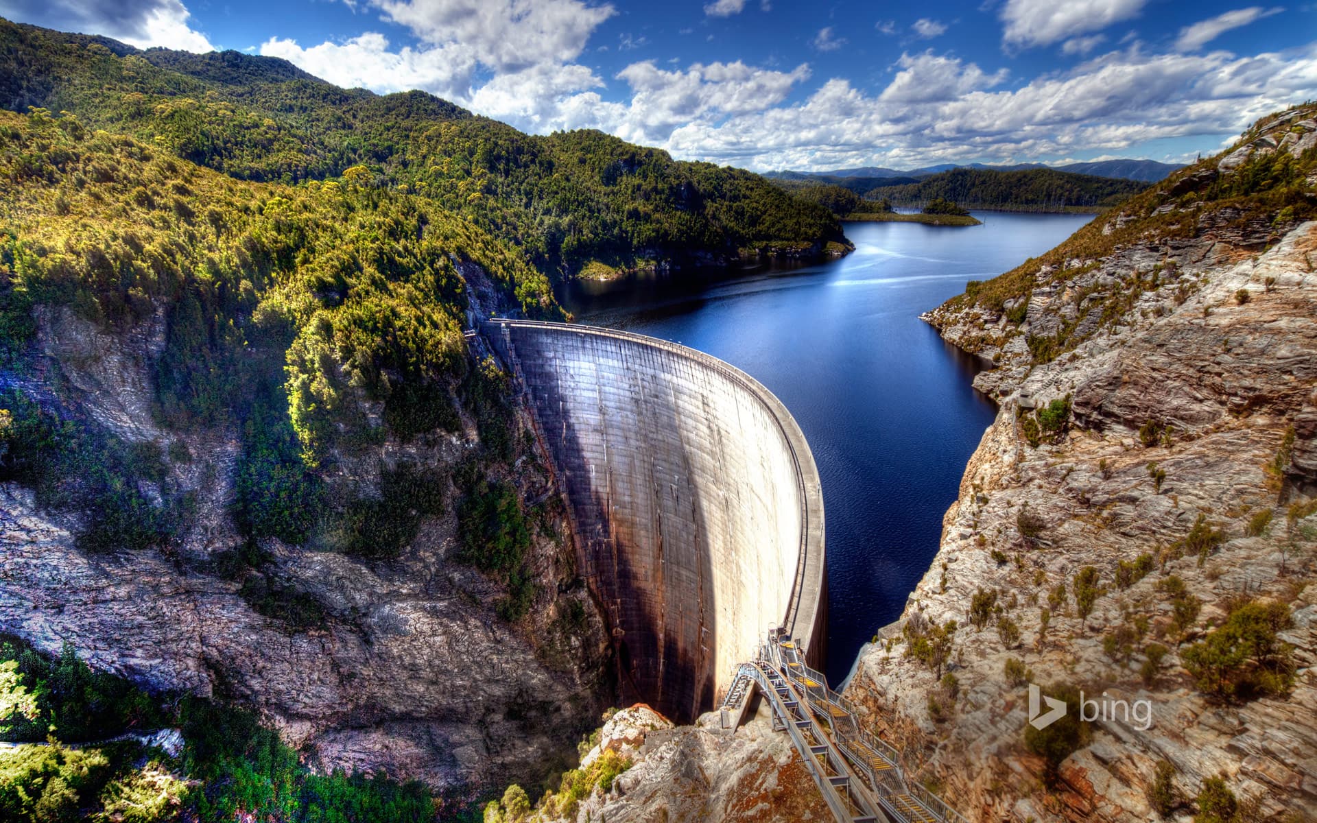 Bing Wallpaper: Gordon Dam, Tasmania, Australia