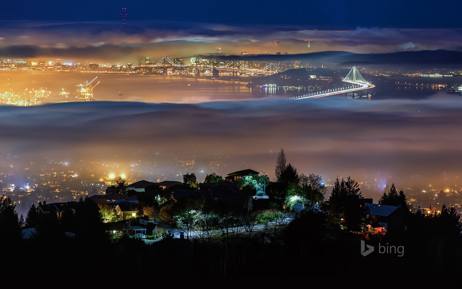 Bing Wallpaper: View from Grizzly Peak in the Berkeley Hills above Berkeley, California, USA