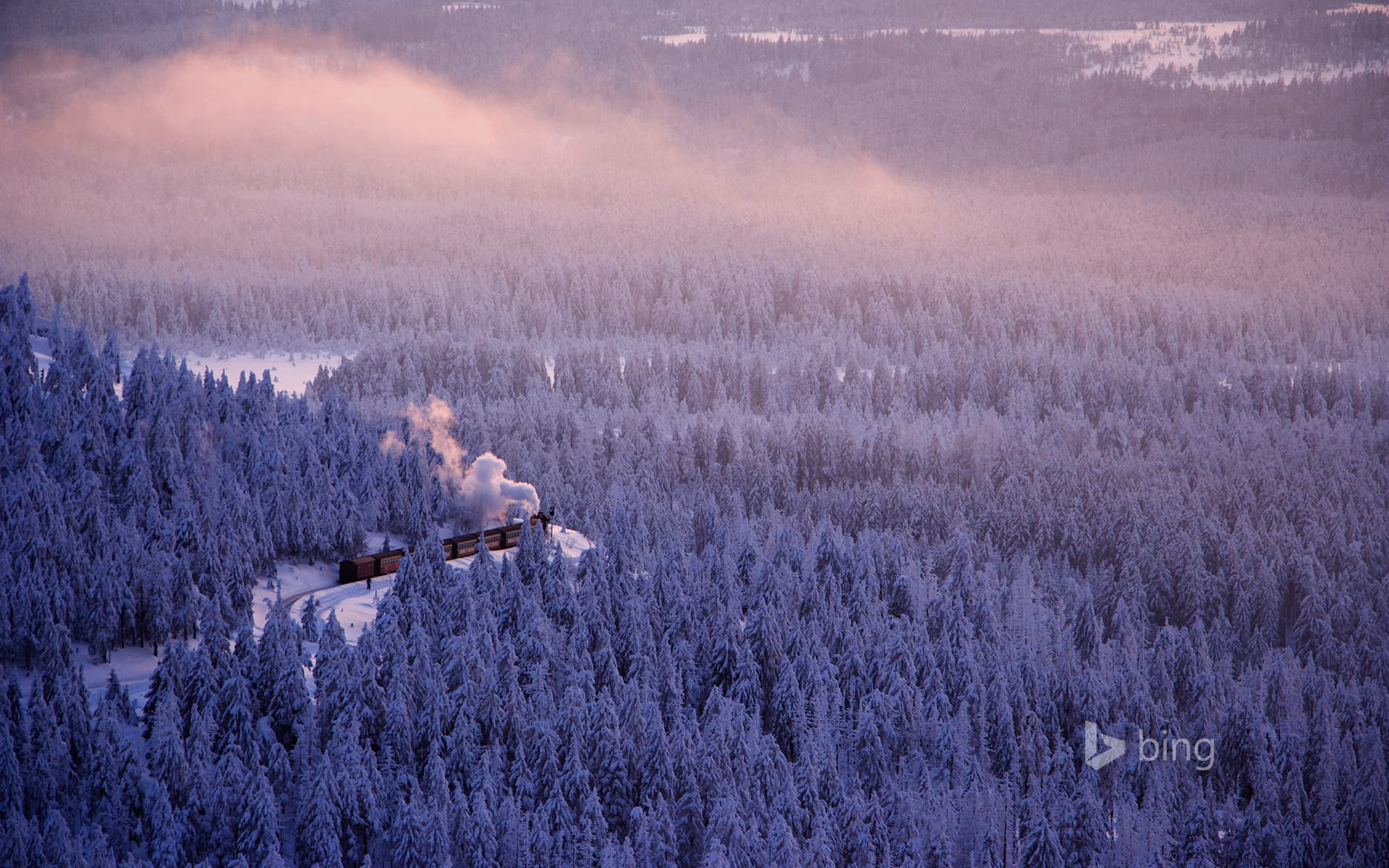 Bing Wallpaper: The Brocken Railway line in the Harz mountain range of Germany