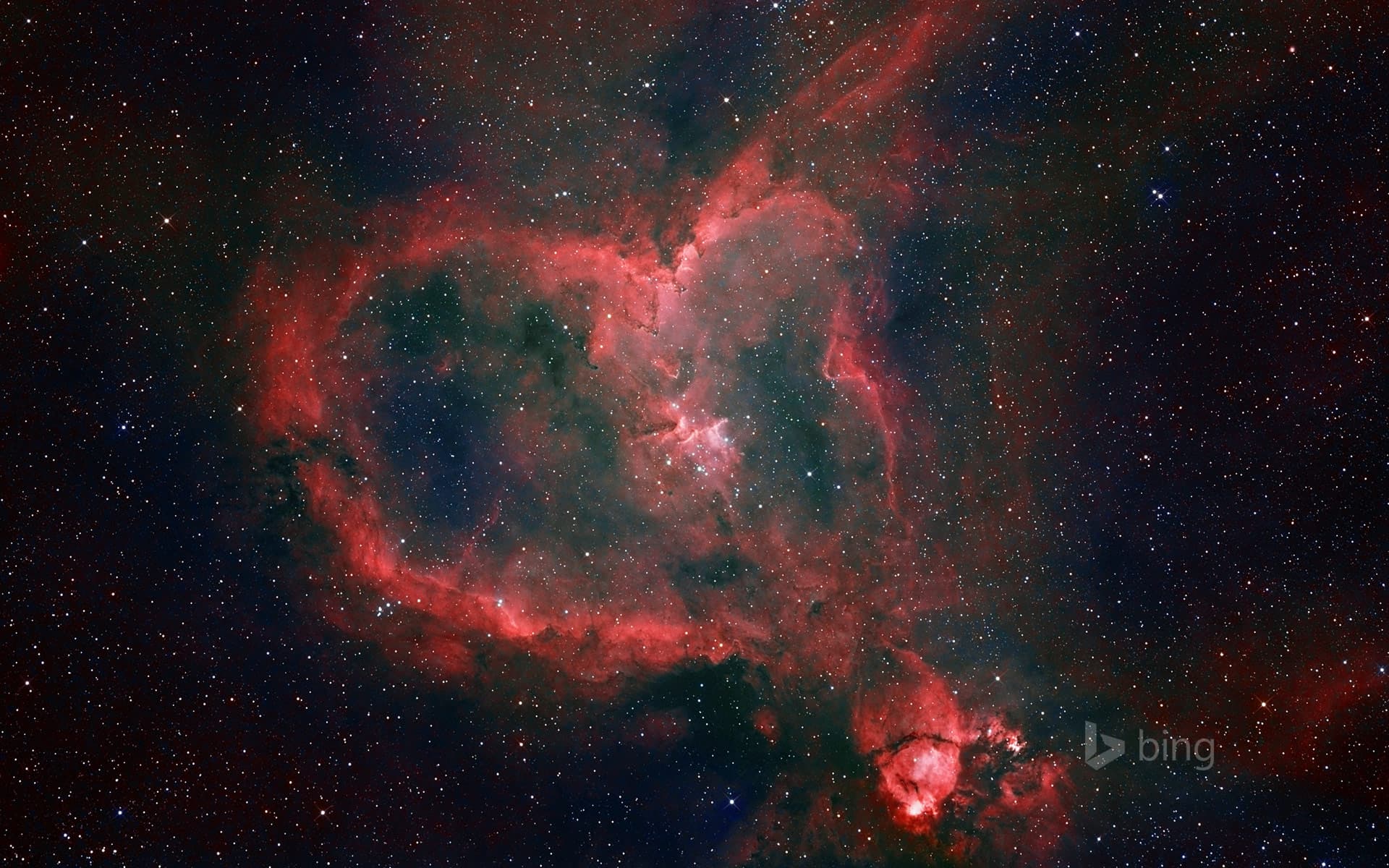 Bing Wallpaper: The Heart Nebula