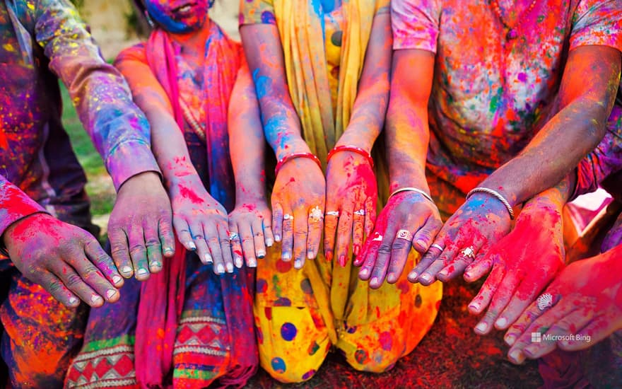 Holi celebration in Jaipur, India