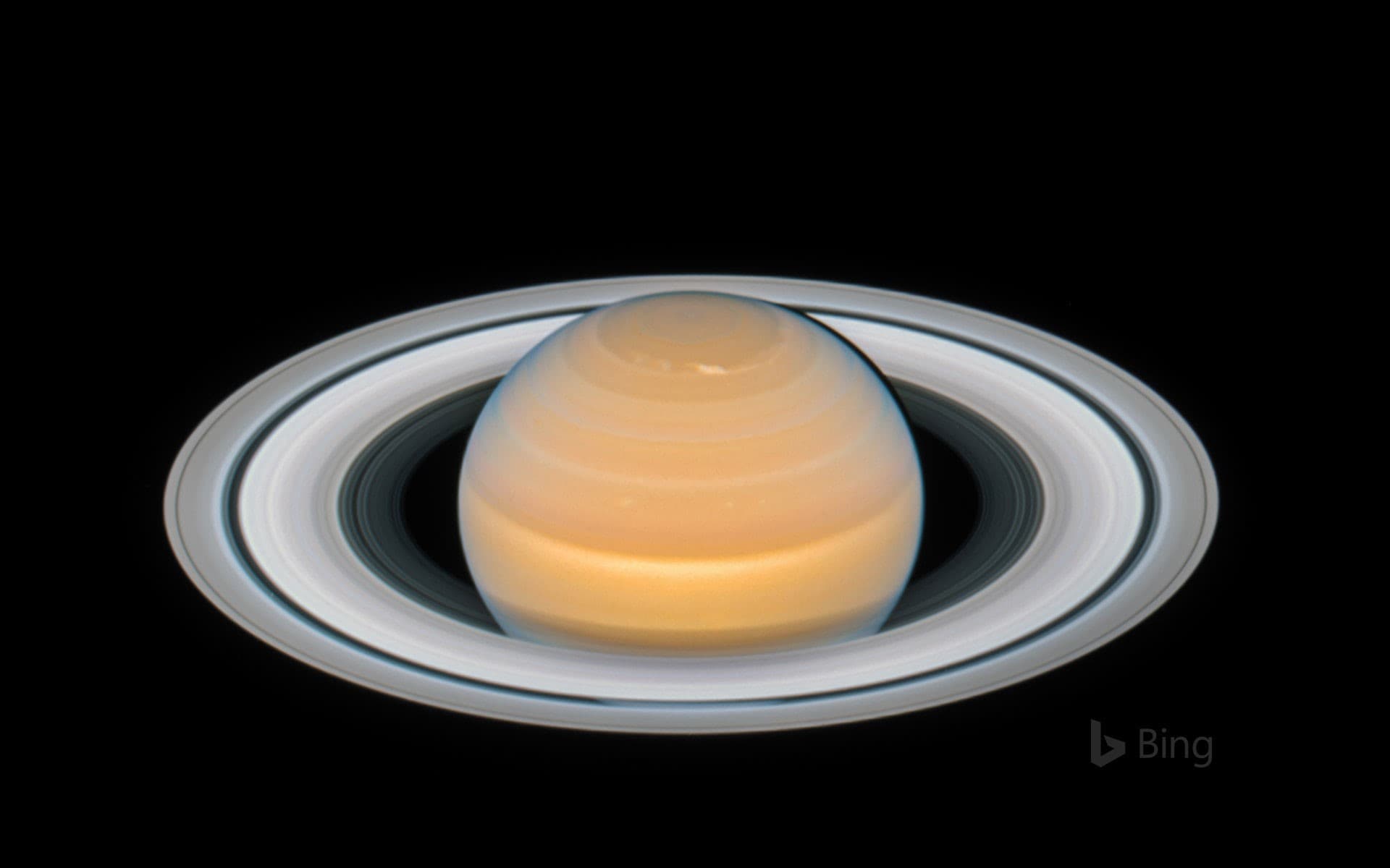 Bing Wallpaper: Hubble Space Telescope’s view of Saturn