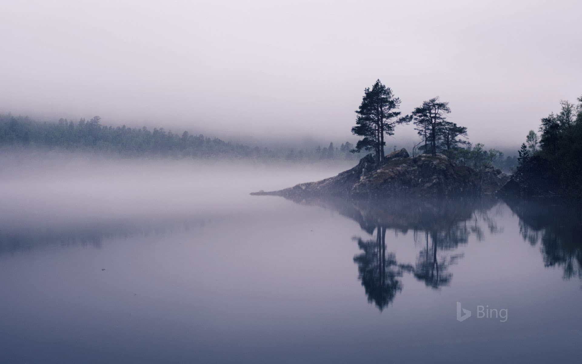 Bing Wallpaper: Innerdalsvatna Lake, near the village of Ålvundeidet, Norway
