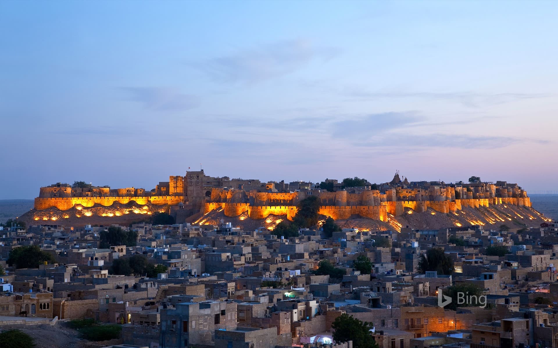 Bing Wallpaper: Jaisalmer Fort in Rajasthan, India