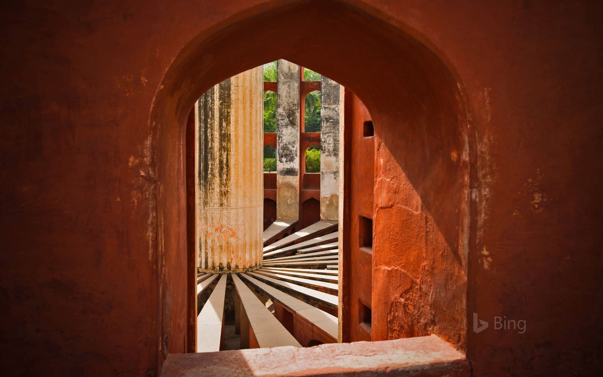 Bing Wallpaper: Part of the Jantar Mantar observatory complex in New Delhi, India