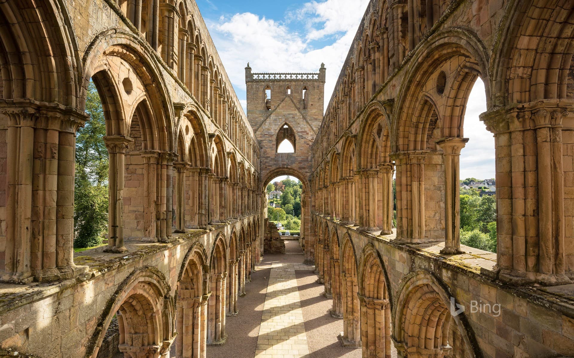 Bing Wallpaper: Jedburgh Abbey in the Scottish Borders