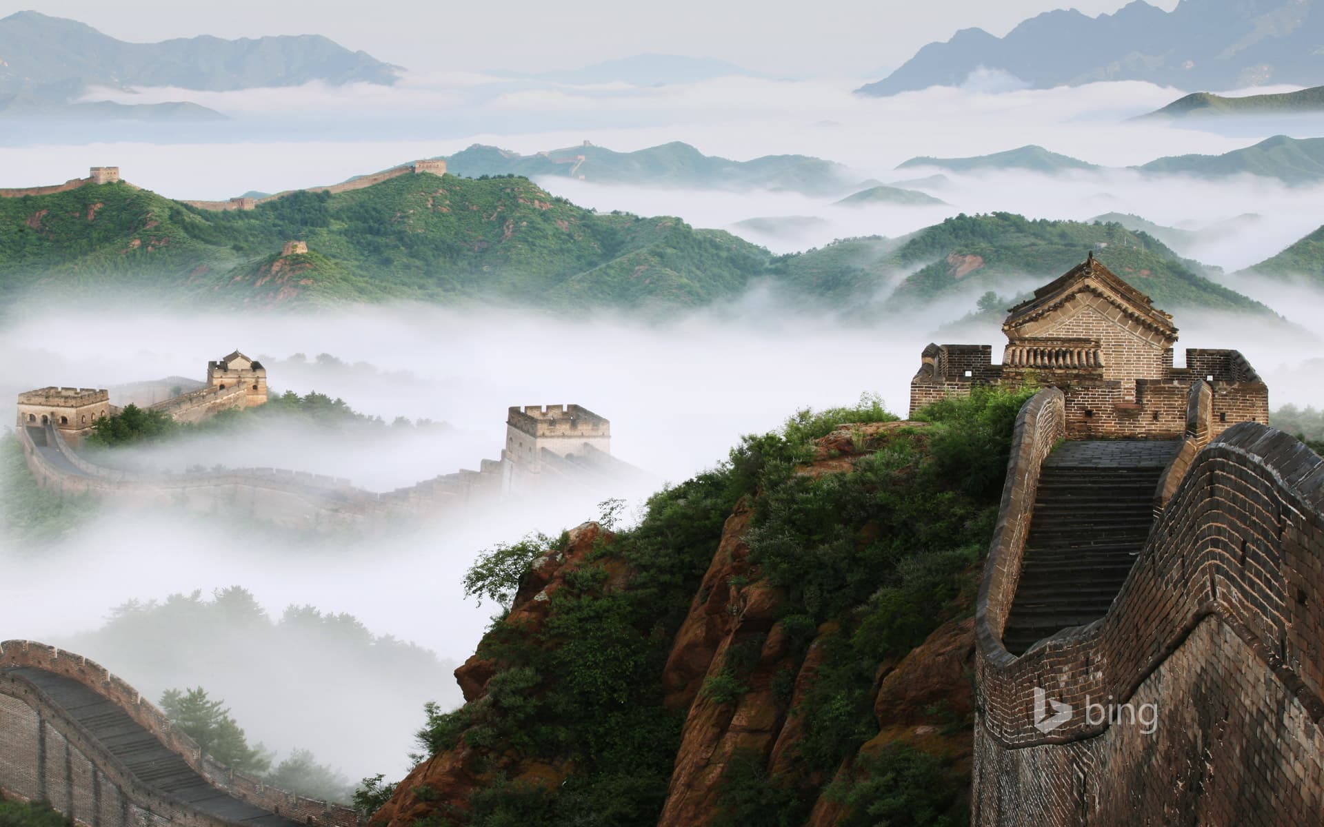 Bing Wallpaper: Jinshanling section of the Great Wall of China