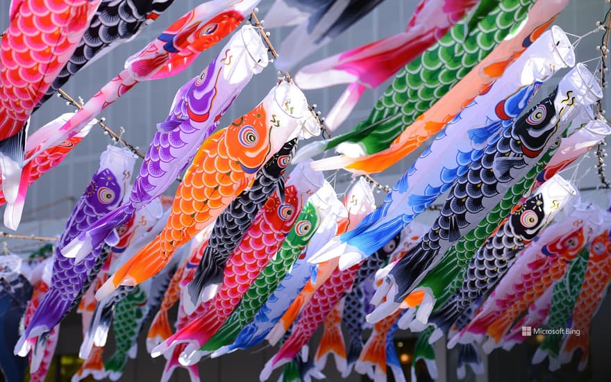 Tokyo Tower 333 carp streamers, Tokyo