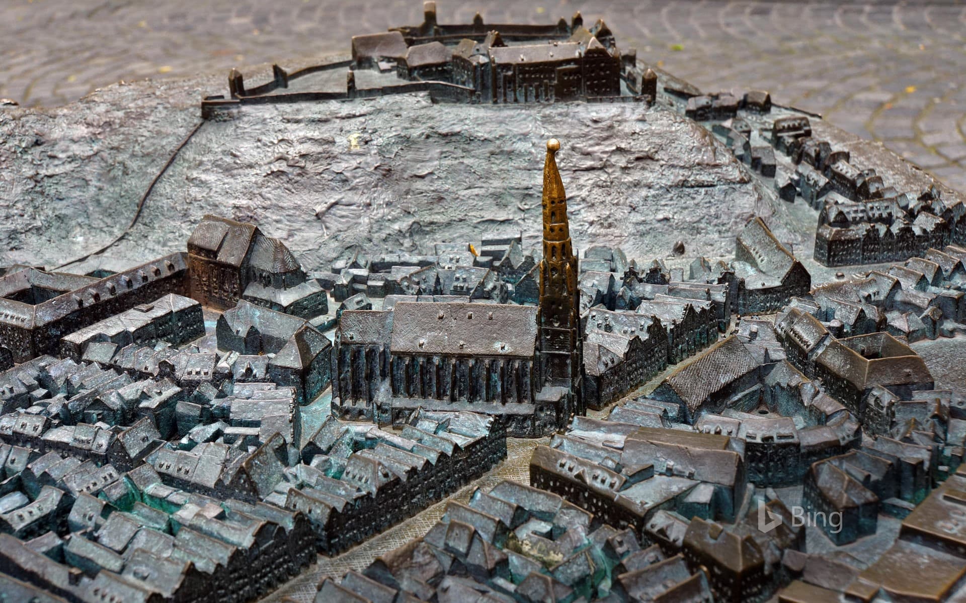 Bing Wallpaper: A tactile map of Landshut, Germany