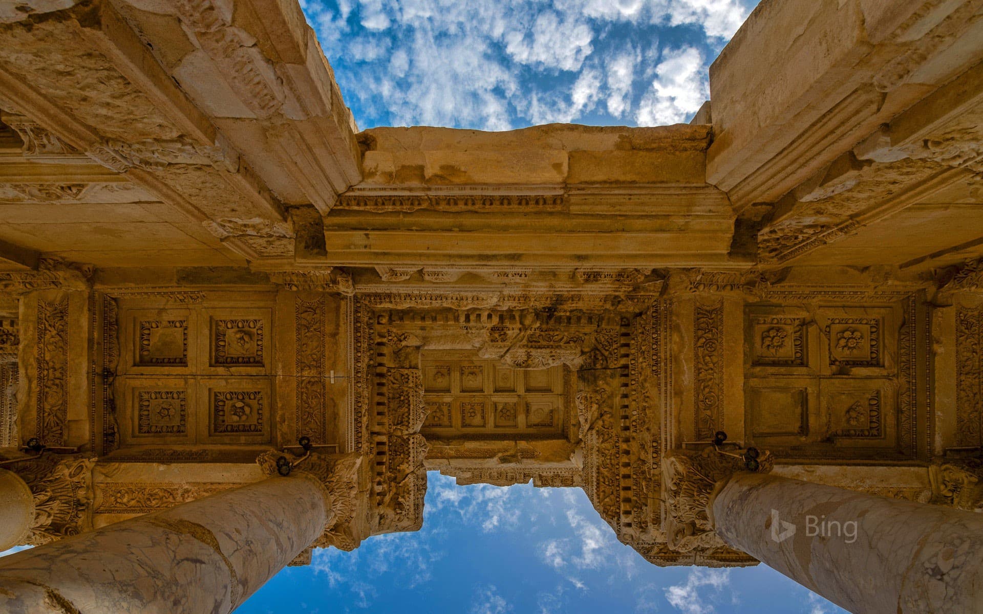 Bing Wallpaper: The Library of Celsus at Ephesus, near Selçuk, Turkey