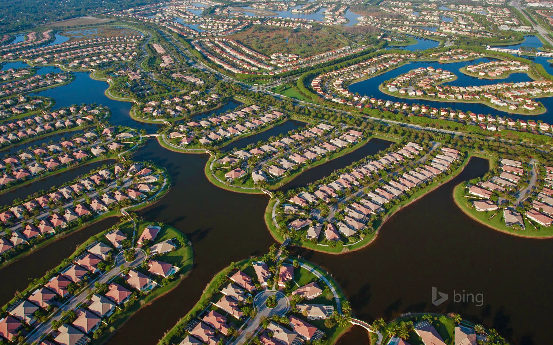 Bing Wallpaper: Housing development, West Palm Beach, Florida