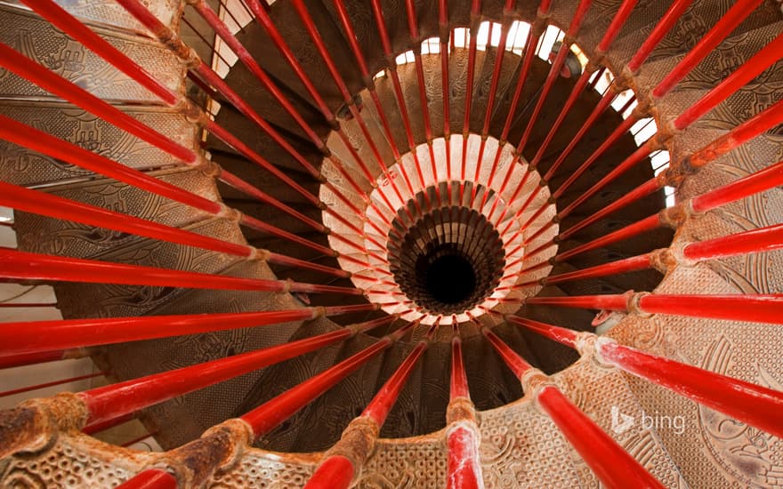 Spiral staircase, Ljubljana Castle, Ljubljana, Slovenia