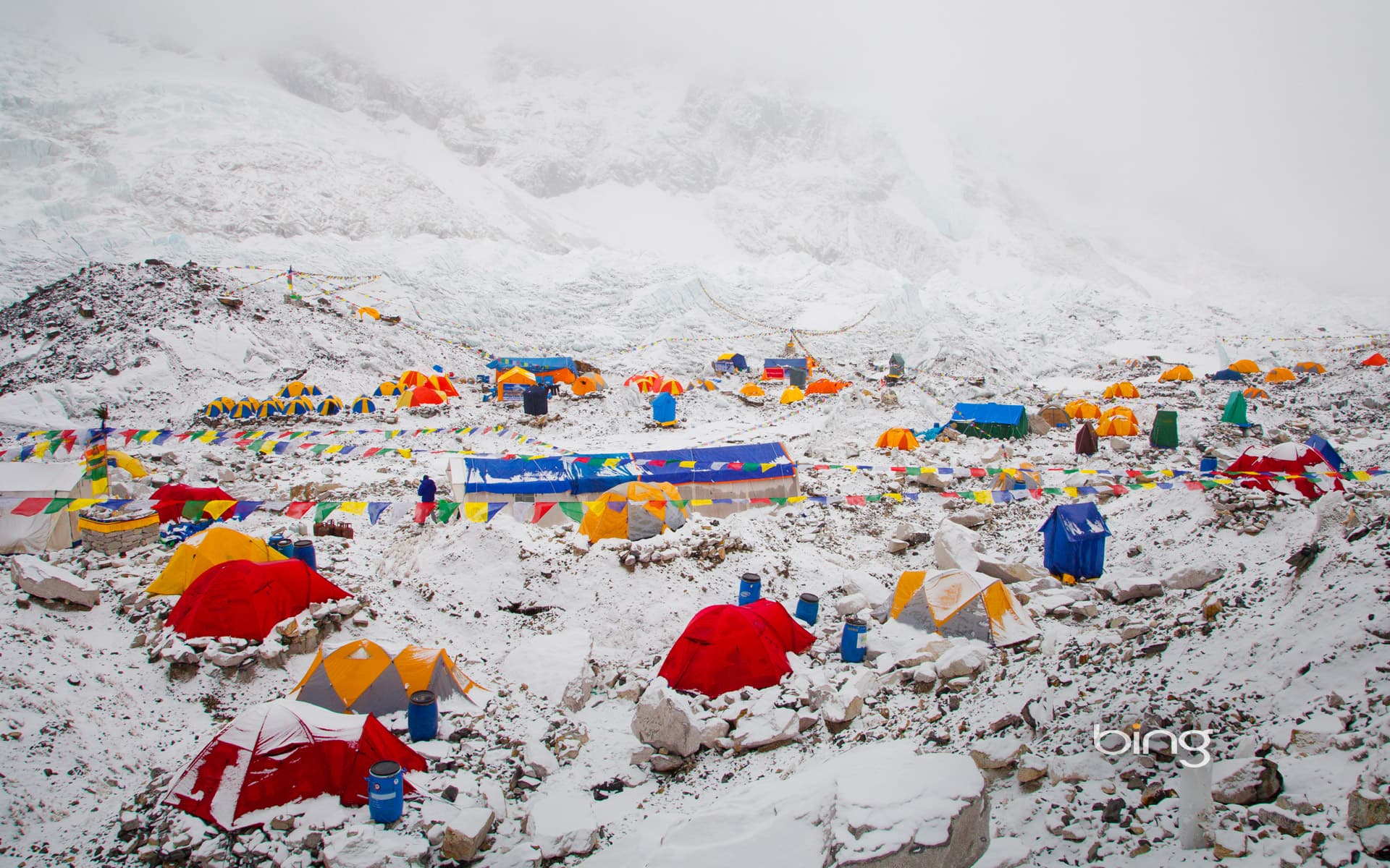 Bing Wallpaper: Everest Base Camp at Khumbu, Nepal