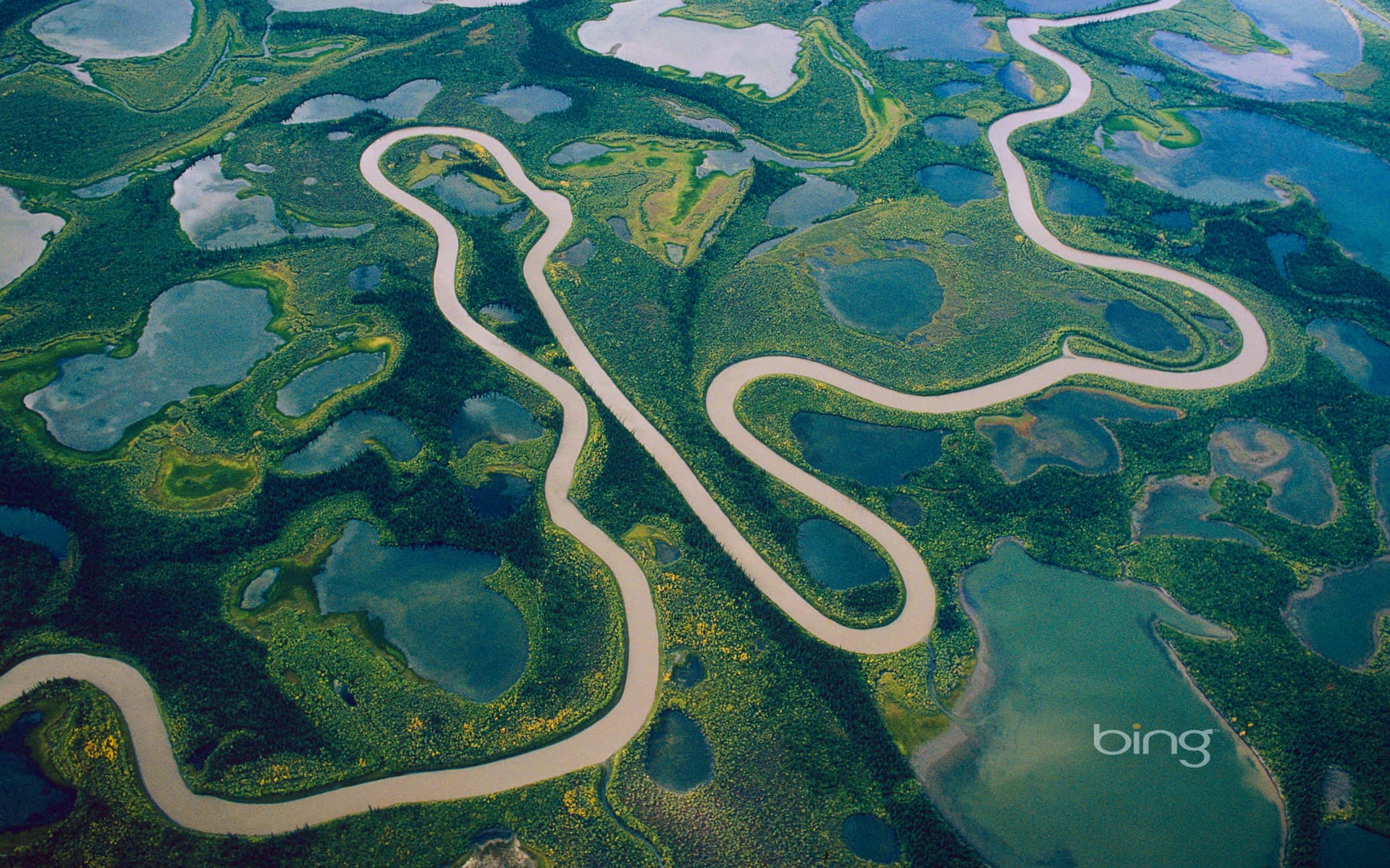 Bing Wallpaper: Mackenzie River delta, Northwest Territories, Canada